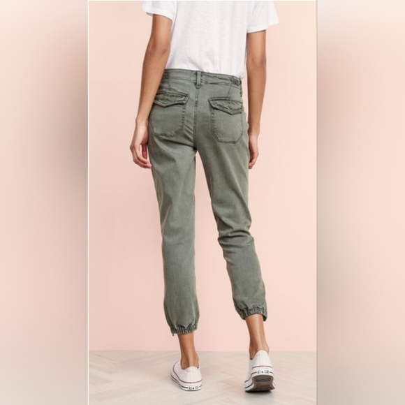 PAIGE jogger style cropped cuff pants - Picture 2 of 7